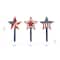Glitzhome® Wood Patriotic Star Yard Stakes, 3ct.